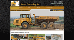 Desktop Screenshot of maustexcavating.com