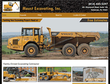 Tablet Screenshot of maustexcavating.com